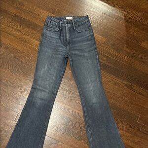 Good American flared heavy weight jeans
